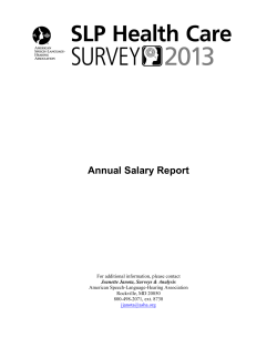 2013 Health Care Survey