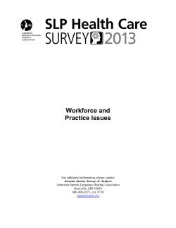 ASHA's 2013 Health Care Survey
