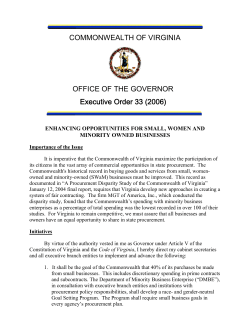 Governor's Executive Order