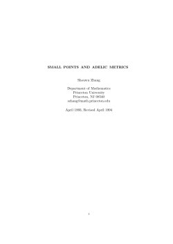 Small points and adelic metrics