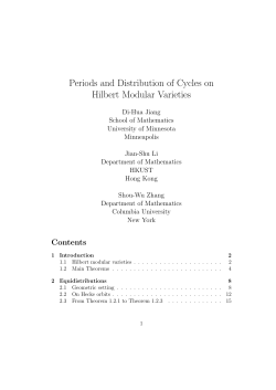 Periods and distribution of cycles on Hilbert modular varieties
