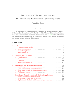 Arithmetic of Shimura curves