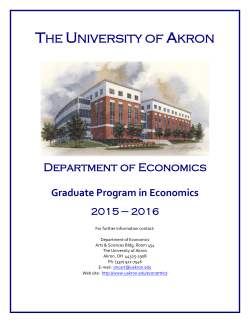 Department of Economics Graduate Handbook