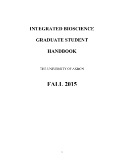 IB Graduate Student Handbook