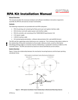 RPA Kit Installation Manual