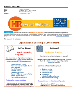 July, 2010 Newsletter