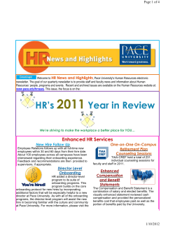 January, 2012 Newsletter