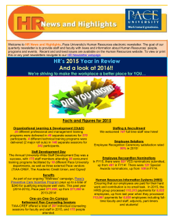 January, 2016 Newsletter