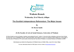 The Scottish Independence Referendum: The Major Issues