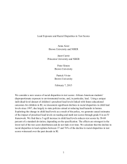 Lead Exposure and the Black-White Test Score Gap