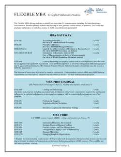 Flexible MBA options