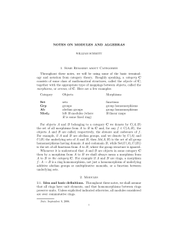 Notes on modules and rings