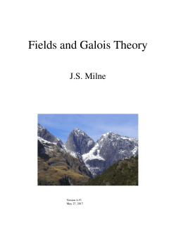 Fields and Galois theory