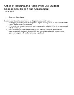 Student Engagement and Programming Review