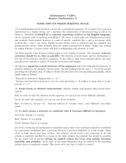 Some tips on proof-writing style