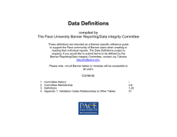 Data Definitions