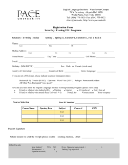 Registration Form and Payment/Refund Policies