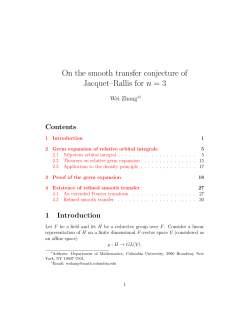 On the smooth transfer conjecture of Jacquet-Rallis for n=3