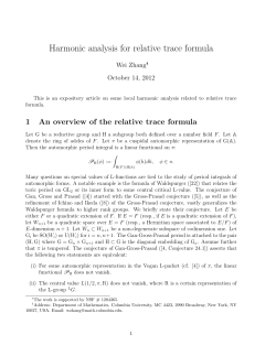 Harmonic analysis for relative trace formula