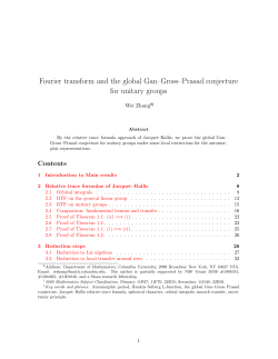 Fourier transform and the global Gan-Gross-Prasad conjecture for unitary groups