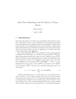 Knot Floer Homology and the Genera of Torus Knots.