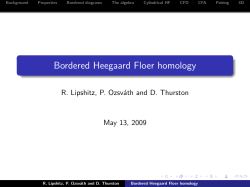 Bordered Heegaard Floer homology.