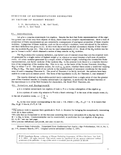 Structure of representations generated by vectors of highest weight