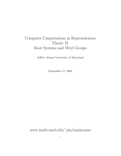 Root systems and Weyl groups