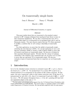 "On transversally simple knots"