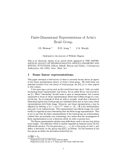 "Linear representations of the braid group"