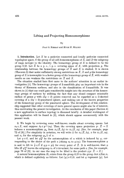 "Lifting and projecting homeomorphisms"