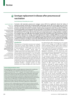 evidence for serotype replacement