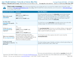 Active Employee PPO Blue Plan Summary of Benefits and Coverage