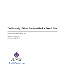 The University of Akron Employee Medical Benefit Plan