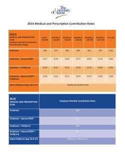 Medical and Prescription Employee Contribution Rates