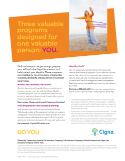 Additional programs available through Cigna