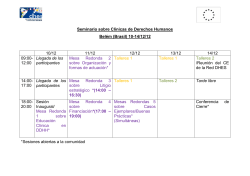Programa Seminario sobre Cl&iacute;nicas de DDHH