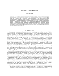 Interpolating periods