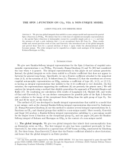 The spin L -function on GSp 6 via a non-unique model