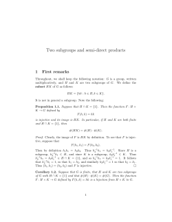 A Tale of Two Subgroups