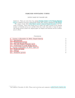 Fargues Fontaine curve