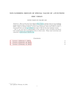 Non-vanishing Results of Special Values of L -functions