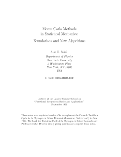 Alan Sokal's notes on Monte Carlo