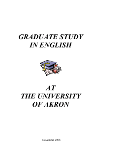 English Department Graduate Study Booklet