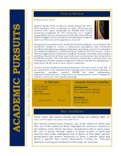 Academic Pursuits May 2012