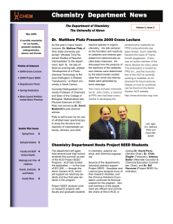 2009 May Chemistry Newsletter