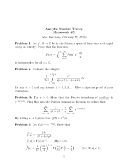 HOMEWORK #2 (due Thursday, February 18, 2016)