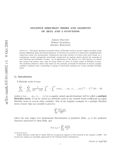 Multiple Dirichlet Series and Moments of Zeta and L-Function
