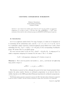 Counting Congruence Subgroups