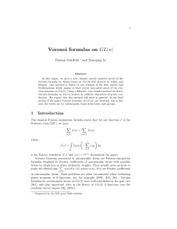 Voronoi Formulas on GL(n)